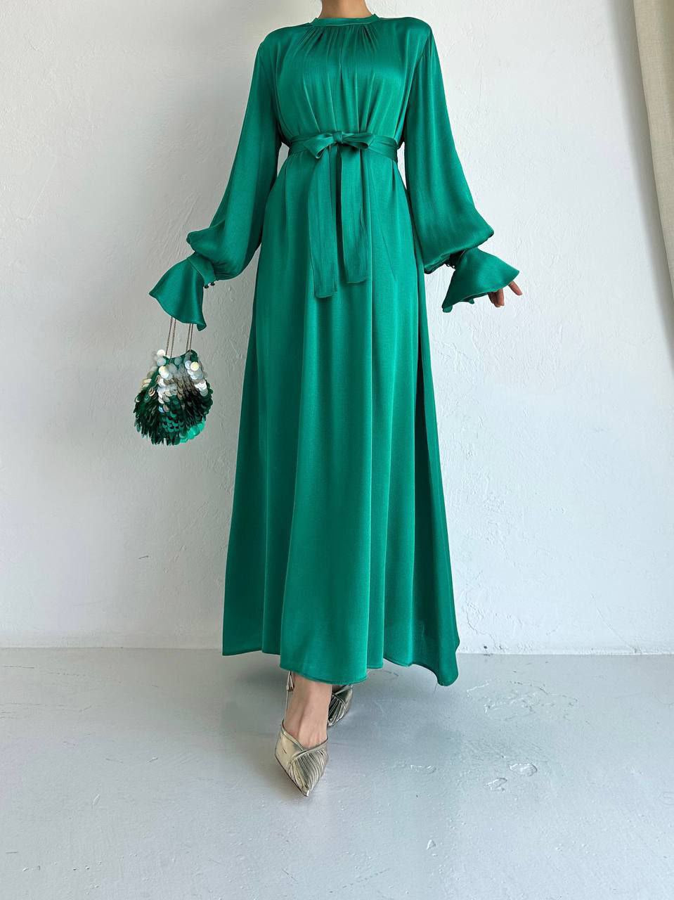 ZEPHYR DRESS - Emeral Green - ATTIRE BY ZARSI