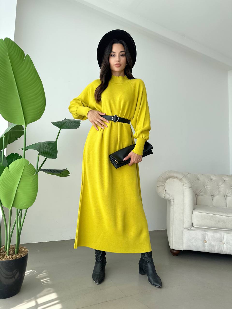 EMBER JUMPER DRESS - Sherbert Lime - ATTIRE BY ZARSI