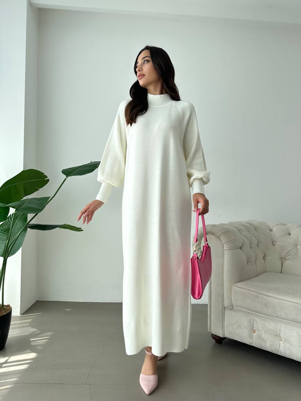 EMBER JUMPER DRESS - White - ATTIRE BY ZARSI