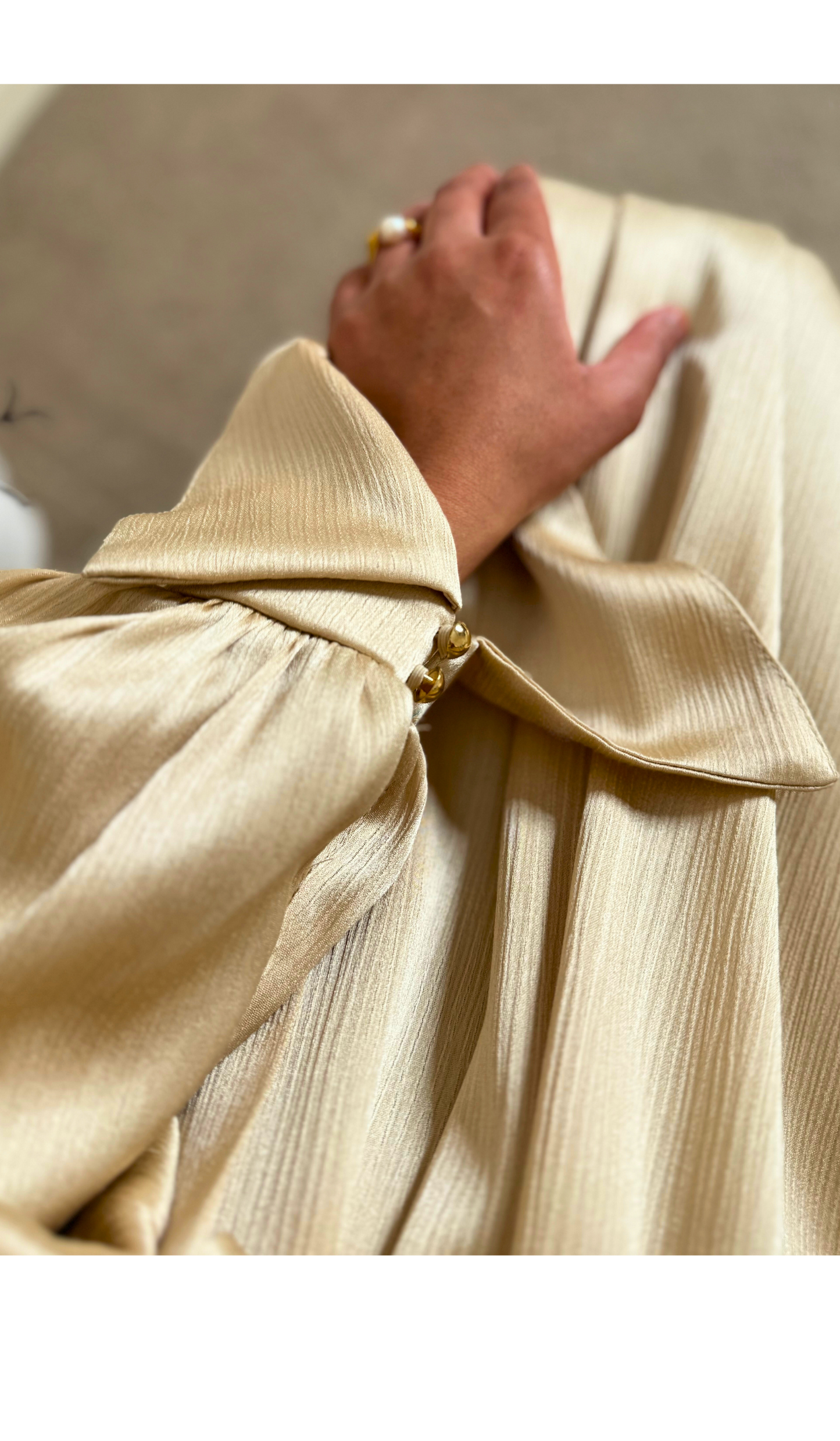 ZEPHYR DRESS - Beige Gold - ATTIRE BY ZARSI