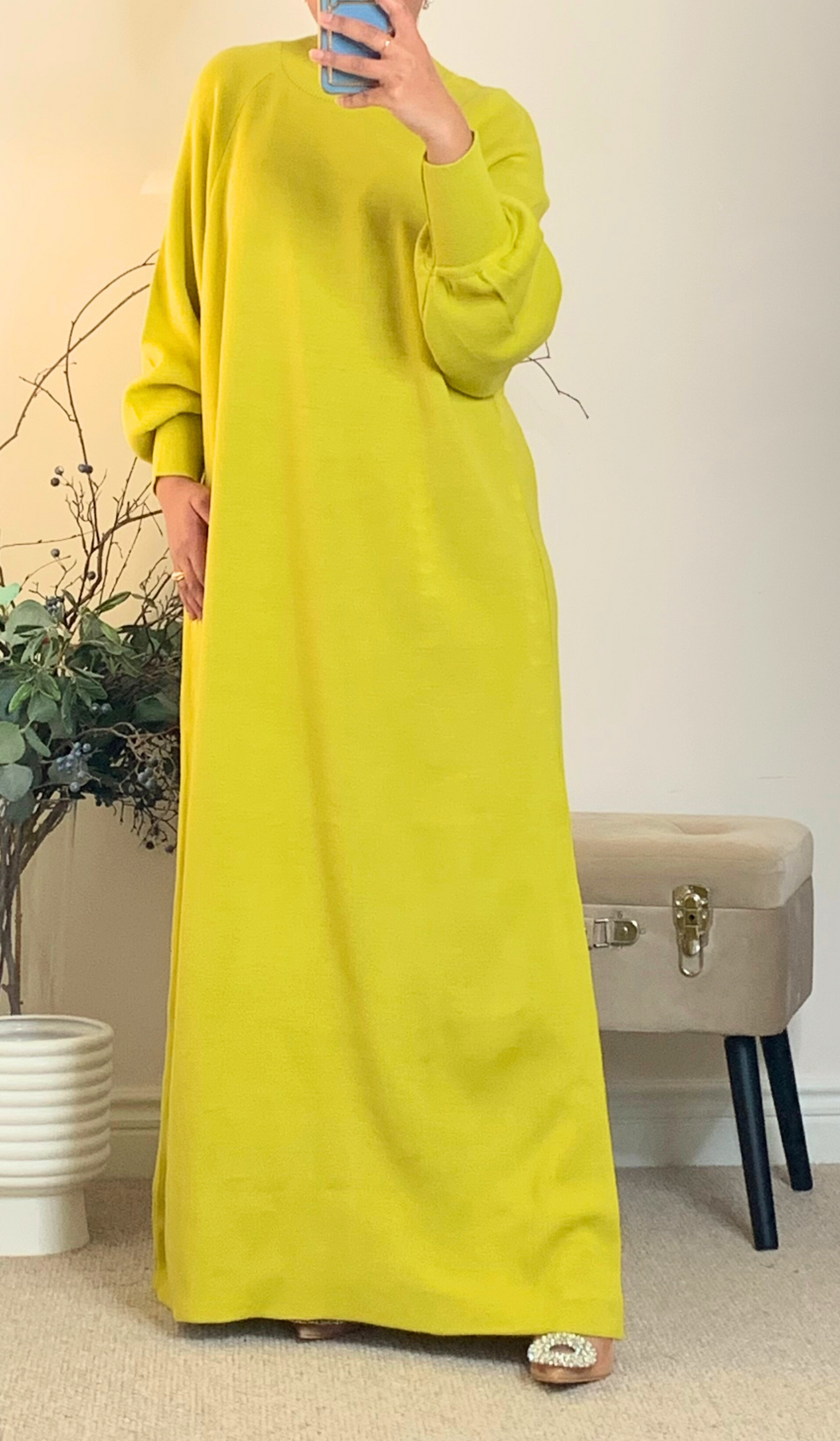 EMBER JUMPER DRESS - Sherbert Lime - ATTIRE BY ZARSI