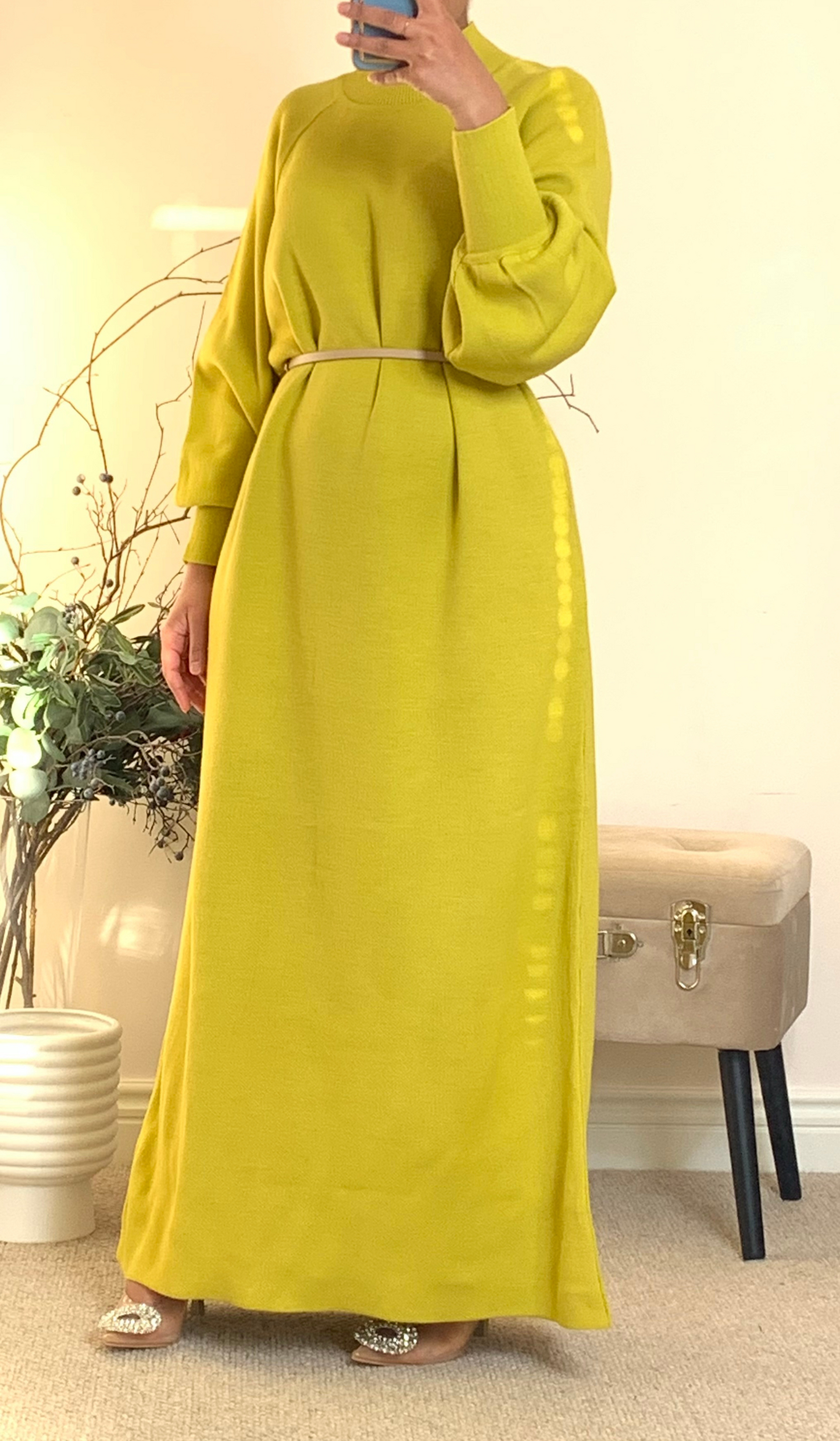 EMBER JUMPER DRESS - Sherbert Lime - ATTIRE BY ZARSI