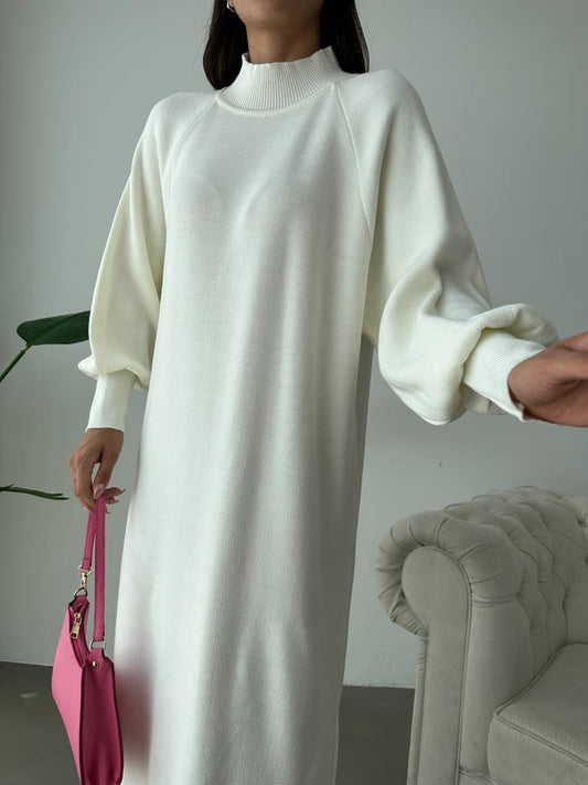 EMBER JUMPER DRESS - White - ATTIRE BY ZARSI