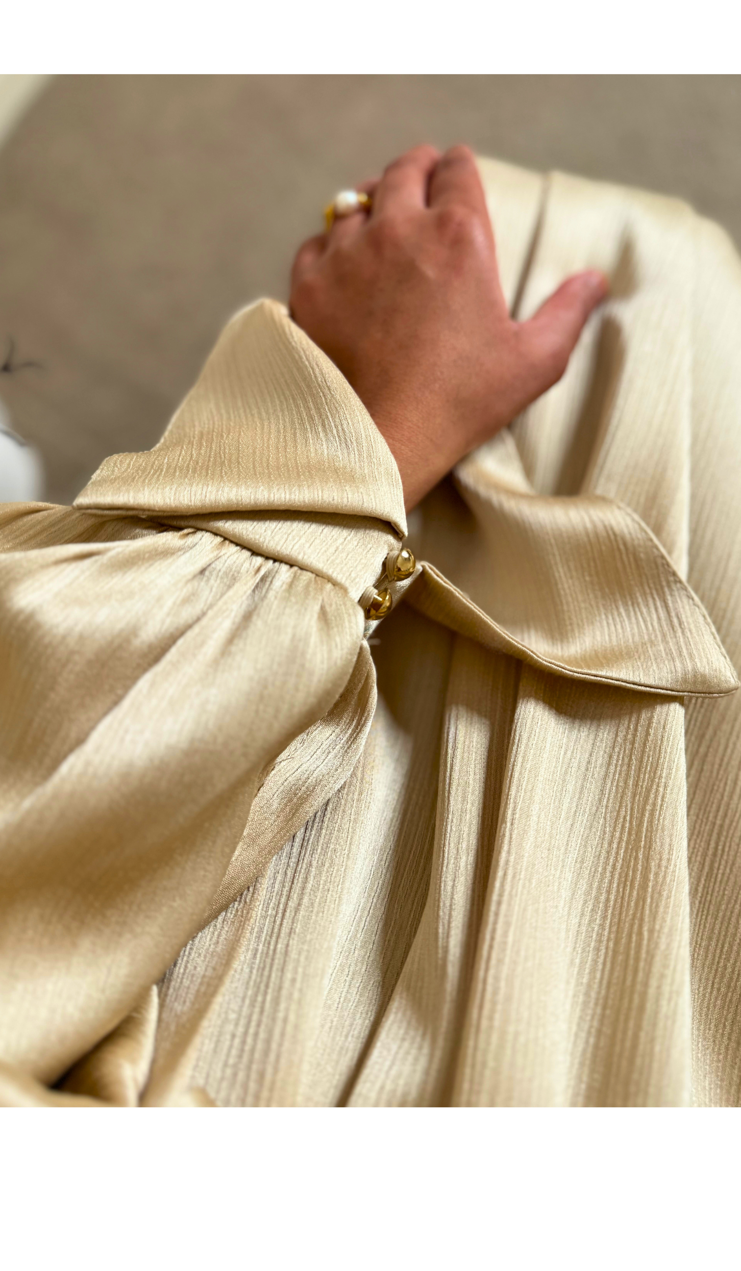 ZEPHYR DRESS - Beige Gold - ATTIRE BY ZARSI